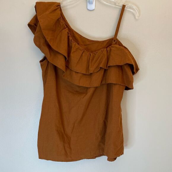 Linen| Old Navy| sleeveless top| Medium | ruffle | adjustable straps - Picture 5 of 11